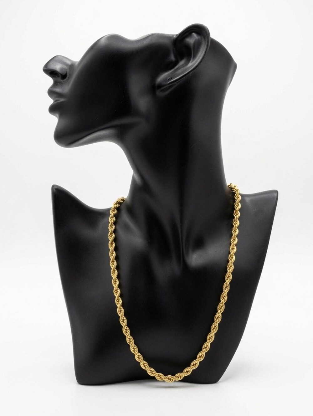 Vintage Monet Gold Tone Rope Chain Necklace - 15"